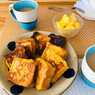 夜仕込み！朝食にふわふわフレンチトースト